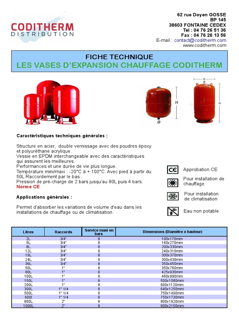 Watts - Vase expansion sanitaire et accessoires - Vessie qualité alimentaire pour vase expansion sanitaire 24L