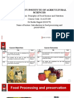 Lecture 2.1 Introduction To Food Processing