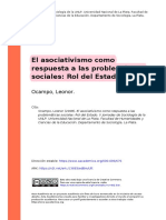 Ocampo, Leonor (2008). El asociativismo como respuesta a las problemáticas sociales Rol del Estado