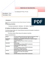 Minutes of The Meeting For Desimination of Meeting From District PESS October 10