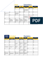 Calendário escolar 2022/2023 com eventos e feriados