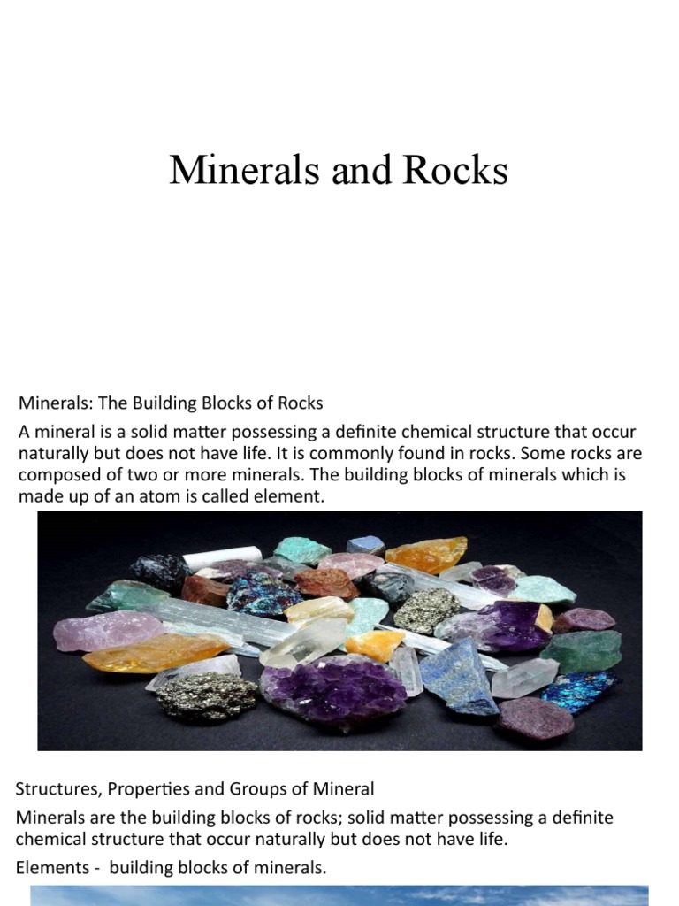 Minerals and Rocks | PDF | Rock (Geology) | Minerals