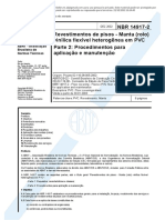 NBR 14917 2 Revestimentos de pisos Manta (rolo)vinílica flexível heterogênea em PVC Parte 2 _ Passei Direto