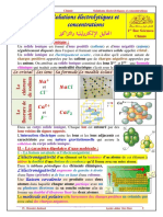 La Concentration Et Les Solutions Electrolytiques Cours 1