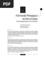 A dimensão pedagógica da comunicação