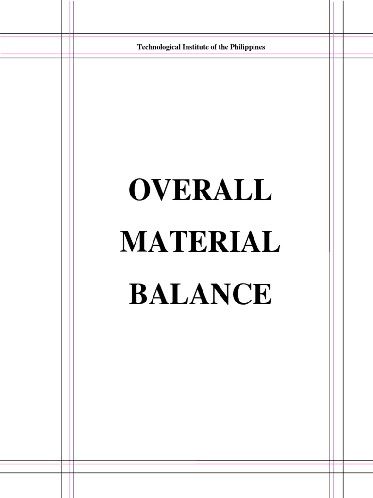 Overall Material Balance PDF Solubility Hydroxide