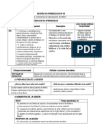 Sesión de Aprendizaje Educación Religiosa