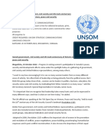 Somali Government, Civil Society and UN Mark Anniversary of Historic Resolution On Women, Peace and Security