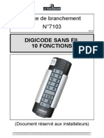 Branchement Digicode Sans Fil 10 Fonctions - FR - 7103 Branchement Digicode Sans Fil 10 Fonctions