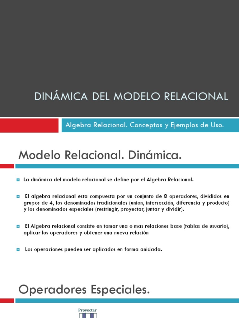 Dinámica del Modelo Relacional | PDF | Base de datos relacional | SQL