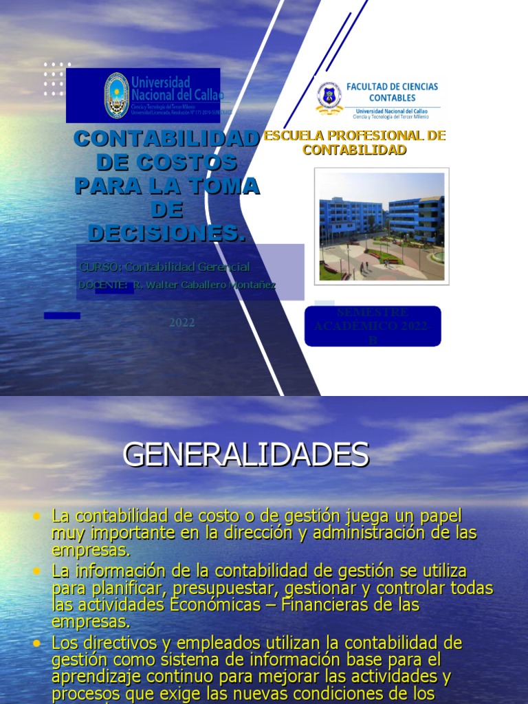 Contabilidad de Costos para La Toma de Decisiones | PDF | Costo ...