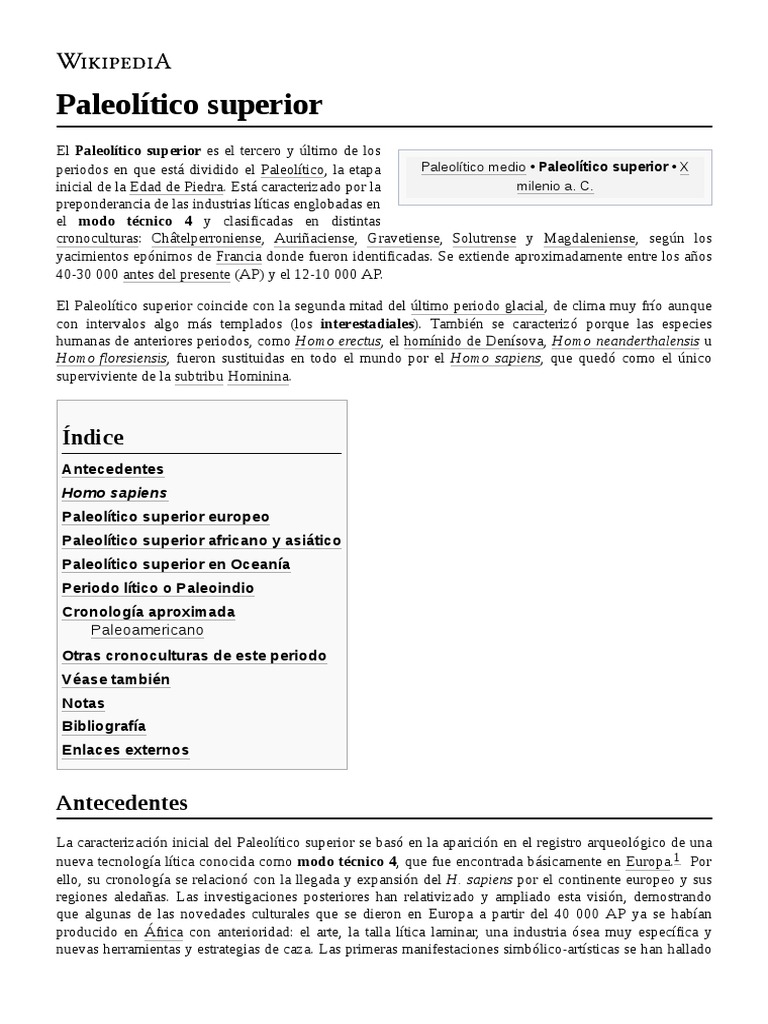 Paleolítico_superior PDF Edad de Piedra Paleolítico