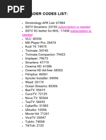 Downloader Codes List