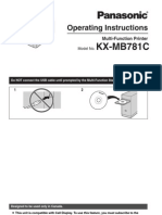 KX-MB781C: Operating Instructions