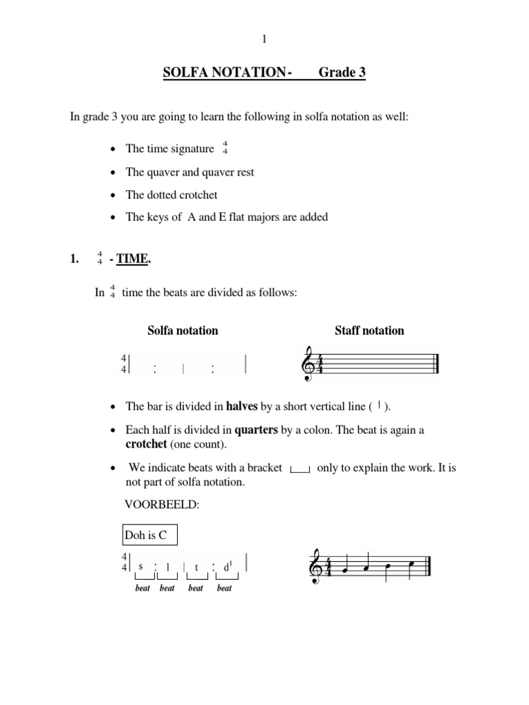 4 Gr.3 Eng Solfa Notation PDF Musical Notation Writing