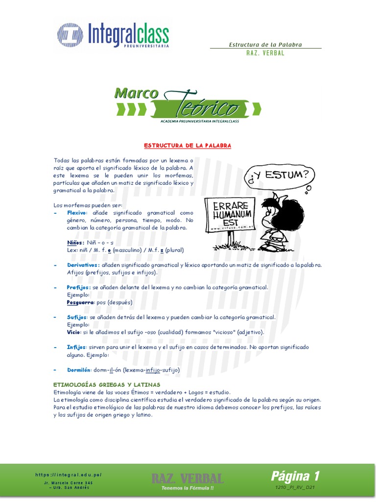 Lección 07 - Estructura de La Palabra | PDF | Palabra