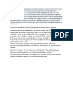 Realiza A Valorar Por El Tutor Nº 2. Tema 1. Apartado 1.1.4. Definir Las Condiciones para Que Una Evaluación Sea Fiable, Válida y Objetiva