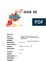 GUIA de Matemáticas OCTAVO GRADO 31 MARZO 2022 3