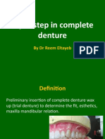 Try in Step in Complete Denture
