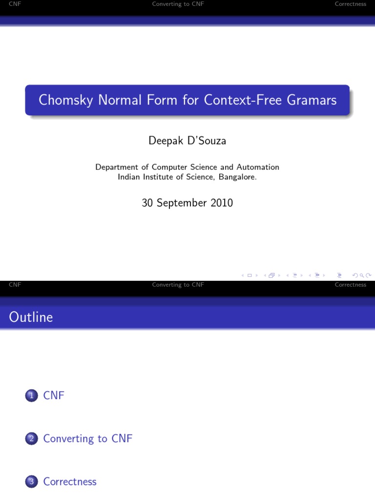 CFG CNF Theoretical Computer Science Syntax