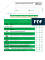 Formato Evaluación de Desempeño Del Practicante