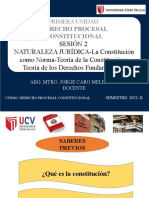 Sesión 02-La Constitución Como Norma-Naturaleza Jurídica-Teoría de La Constitución y Teoría de Los Derechos Fundamentales