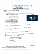 Examen Parcial 2021 I Mec Nica de Fluidos I Solucionario PDF