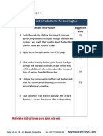 L1-Test Structure and Introduction To The Listening Test: Lesson Instructions Suggested Time