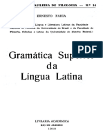 Gramática Superior Da Língua Latina - Ernesto Faria