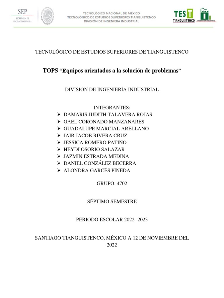 TOPS | PDF | Business | Metodología