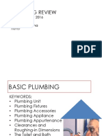 BASIC PLUMBING REVIEW DAY 1 KEY TERMS