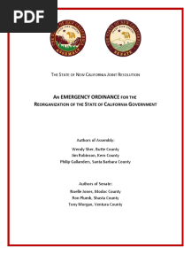 Ordinance - Reorganization of State of CA-Version 2