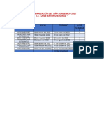 Calendarización Del Año Academico 2022