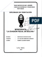 Dip-Trib-011 La Evasion Fiscal en Bolivia
