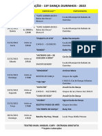 Programação Do 15º Dança Ourinhos