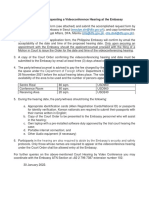 Procedure and Request Form For Videoconference Hearing