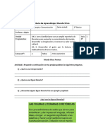 Guía de Aprendizaje 8vo A-B Genero Lirico