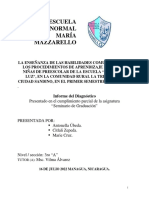 Estructura Sobre Informe Del Diagnóstico