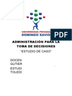 Estudio de Caso Toma de Decisiones