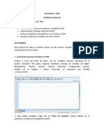 Laboratorio 1-Inferencial Bases de Datos, Estadísticos SPSS, Intervalo de Confianza-Uniagraria