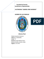 Factores que influyen en el ahorro de las familias bolivianas