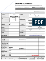 Cs Form No. 212 Revised Personal Data Sheet - New