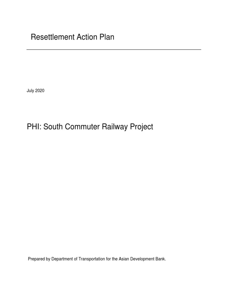 Resettlement Action Plan Pdf Easement Nationalization