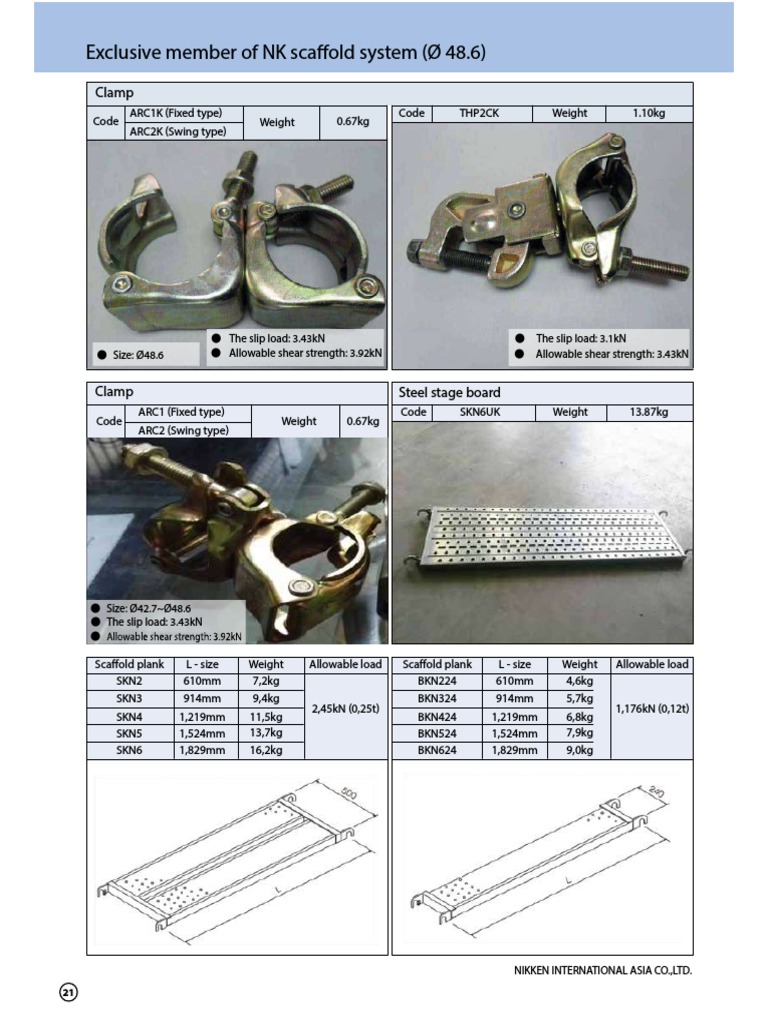 Scaffolding Components & Specifications | PDF | Stairs | Equipment