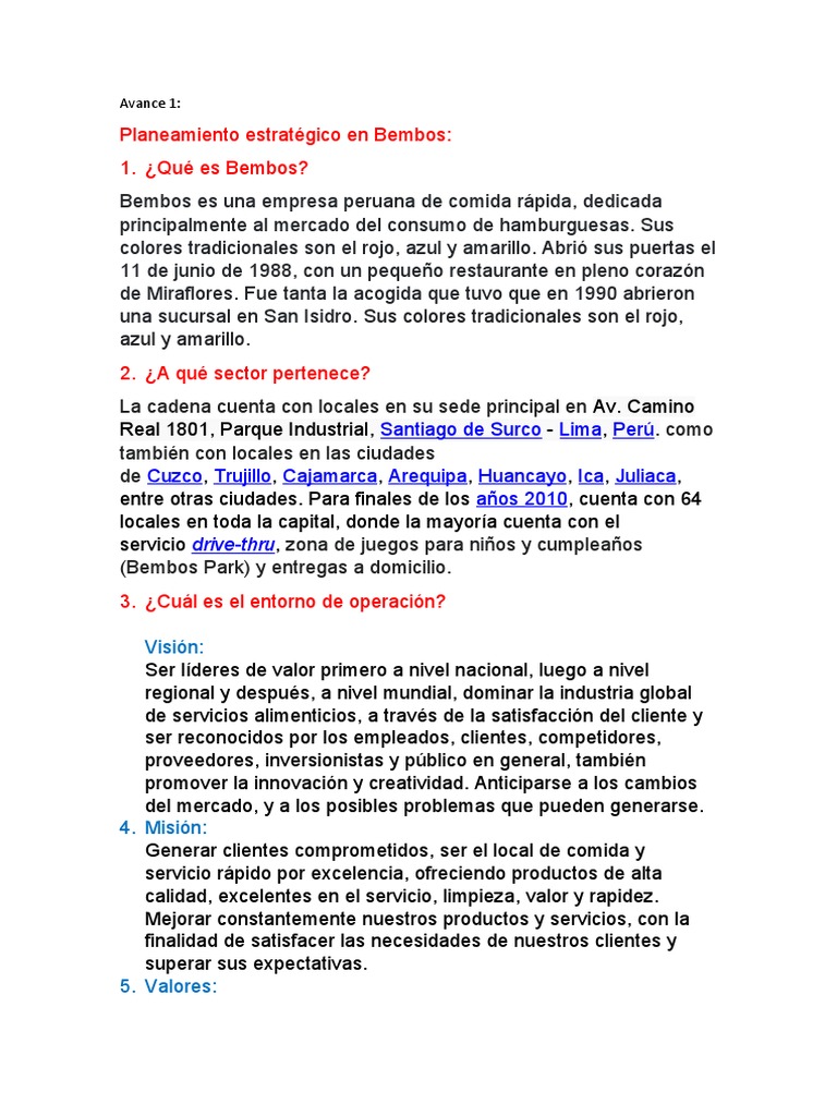 Planeamiento Estrategico Pdf Economias Business