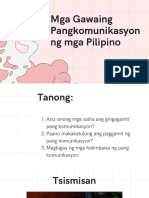 Mga Gawaing Pang Komunikasyon NG Mga Pilipino