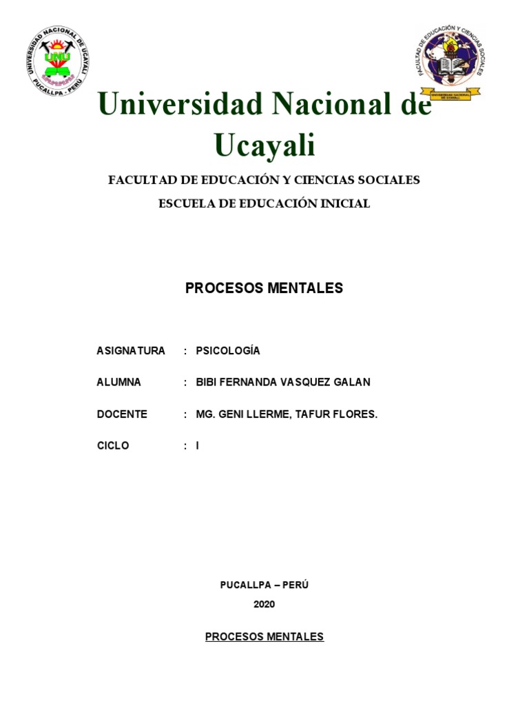 Características y Procesos Mentales | PDF | Sicología | Mente