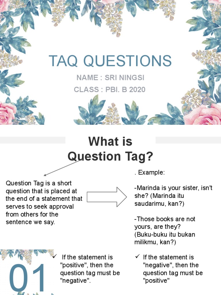 Understanding Question Tags in English | PDF | Semantic Units ...