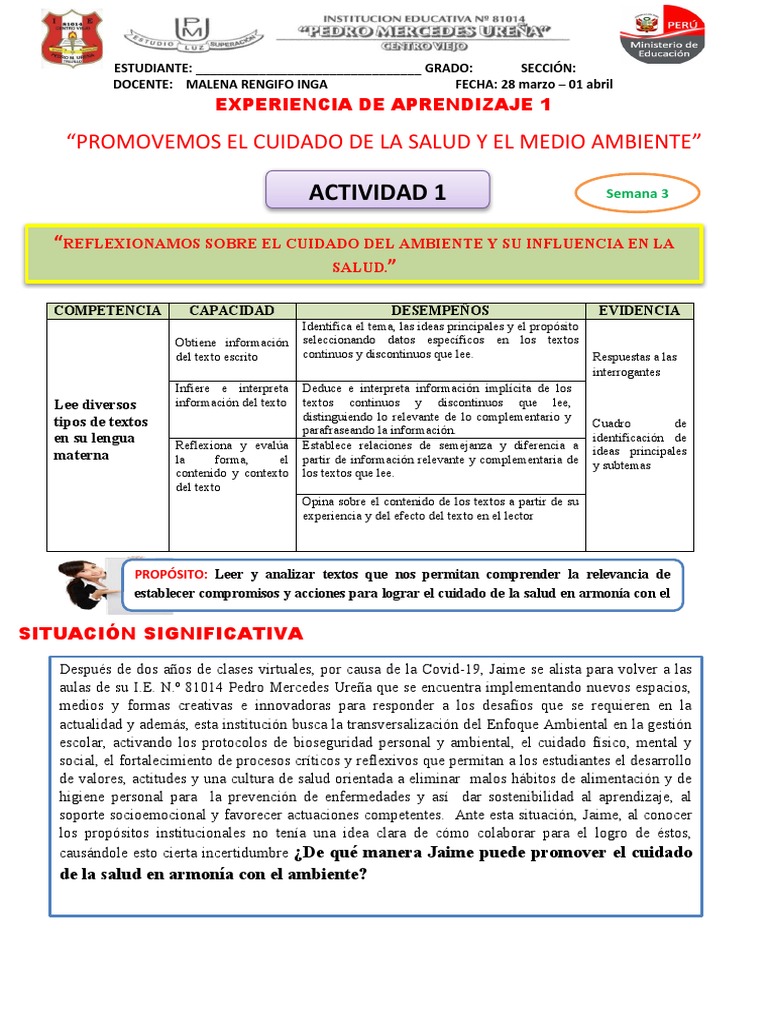 Cuidado de la Salud y Medio Ambiente | PDF | Salud Ambiental ...