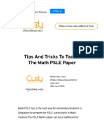 Tips and Tricks To Tackle The Math PSLE Paper